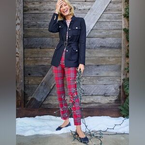 TALBOTS SLIM ANKLE PANTS - CELEBRATING PLAID